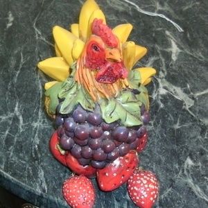 Fruit Rooster Dangler Shelf Sitter